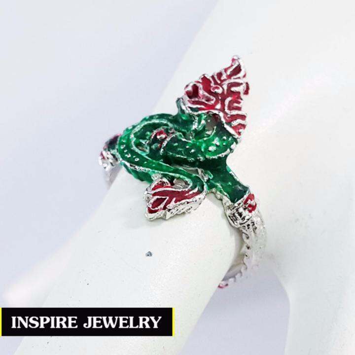 inspire-jewelry-แหวนพญานาคfree-size-งานลงยาคุณภาพ-นำโชค-เสริมดวง