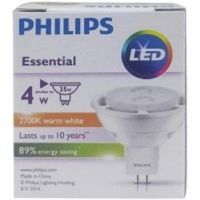 Philips หลอด MR16 LED 4W ขั้วเสียบ Warmwhite ขั้ว GU5.3 12v 1 หลอด A19