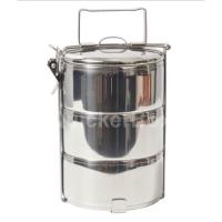 ปิ่นโตหูหิ้วแสตนเลส 3 ชั้น ขนาด 14 ซม. Stainless Steel Food Picnic Free Delivery