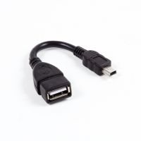 Mini 5pin to USB Female OTG Data Cable - Black