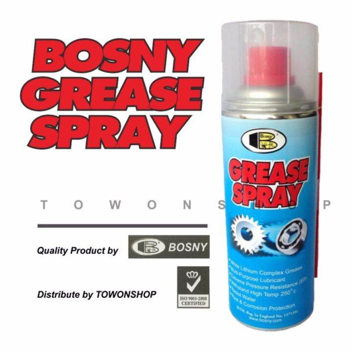 bosny-จารบีขาว-สเปรย์หล่อลื่นโซ่-มอไซค์-จักรยาน-ทนความร้อนสูง-white-lithium-grease-spray-400-ml-3-กระป๋อง