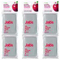 Jabs แจ๊บส์ ฟิล์มซับความมันกลิ่นแอปเปิ้ล 23 แผ่น#สีแดง(แพ็ค6ชิ้น)