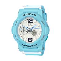 Casio Baby-G นาฬิกาข้อมือผู้หญิง สายเรซิ่น รุ่น BGA-180,BGA-180BE,BGA-180BE-2B - สีฟ้า