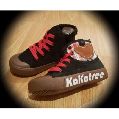 ((มีซิปด้านข้าง)) รองเท้าผ้าใบเด็ก Kaka Tree รองเท้าเด็กหุ้มข้อฮิปๆ  รองเท้าเด็ก