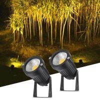 (Free Shipping Fee)Tomshine 5W 2 Pack COB LED Lawn Lamp AC/DC 12V Outdoor Decorative Landscape light 500LM Super Bright High Power Spotlight for Garden Wall Yard Path Warm White