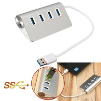 Asiali High Speed 4 Ports USB 3.0 Hub Portable Aluminum Hub USB Splitter for Apple For Macbook Air PC Laptop