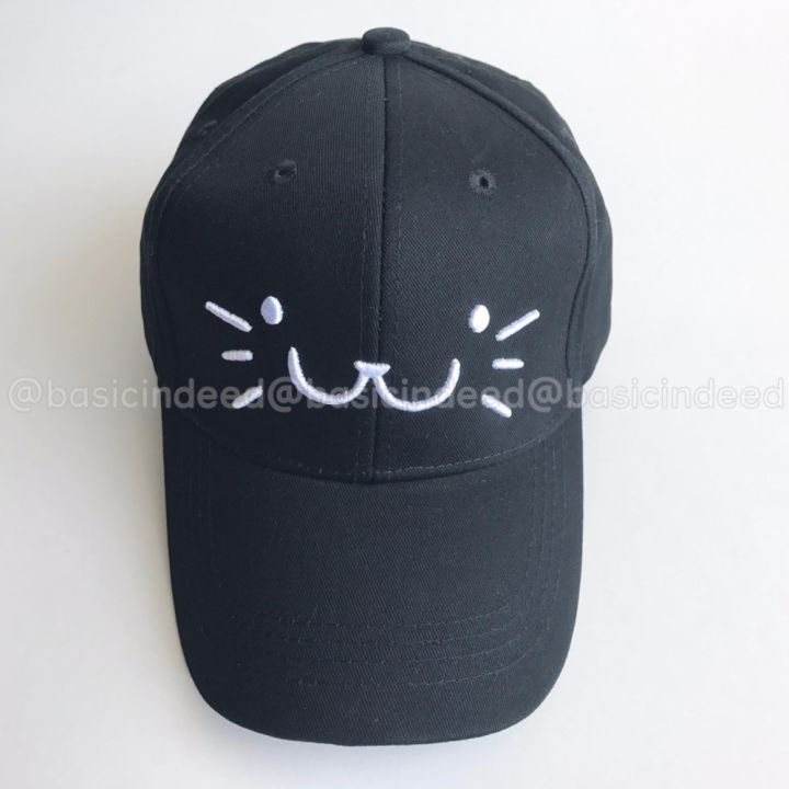 หมวกแก๊ปแมว-ดำ