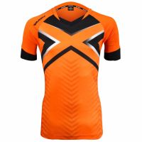 WARRIX SPORT เสื้อฟุตบอลพิมพ์ลาย WA-1530  (สีส้ม-ดำ)