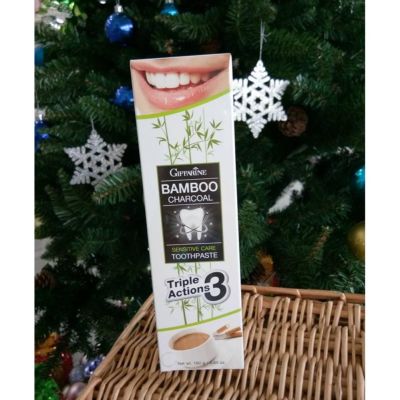 กิฟฟารีน สีฟัน แบมบู ชาร์โคล เซนซิทีฟ แคร์ 160.00 กรัม(ยาสีฟัน 3 ประสิทธิภาพใน 1 เดียว มีส่วนผสมของผงถ่านไม้ไผ่ (Bamboo Charcoal) จากประเทศญี่ปุ่น)