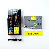 เทปพิมพ์อักษร 9มม. อักษรดำพื้นเหลือง RPM TZA-621