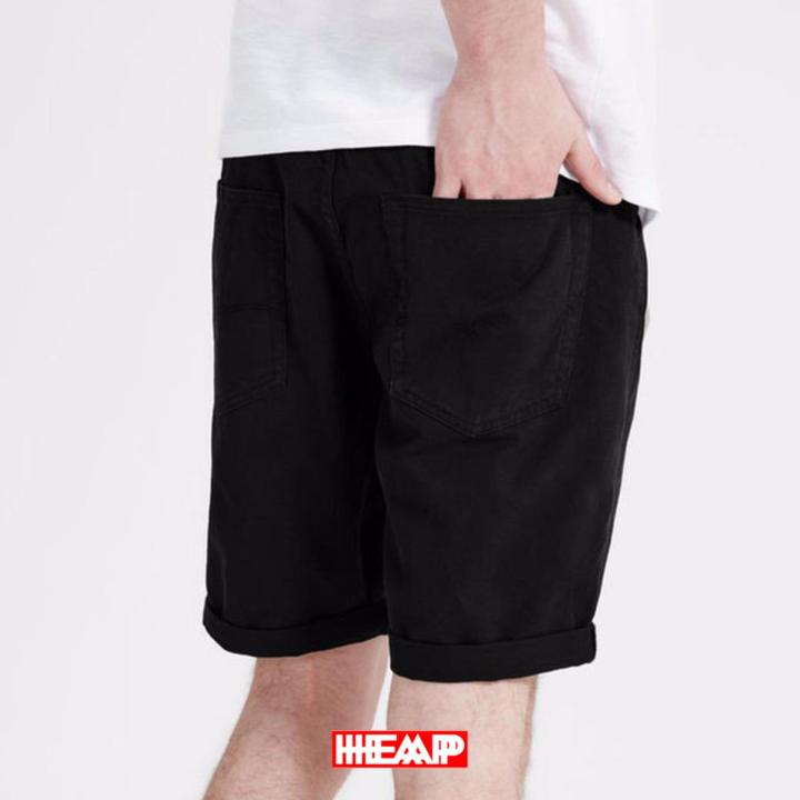 กางเกงขาสั้น-heap-รุ่น-05-สีดำ-100-cotton-ส่งตรงจากโรงงาน