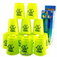 ProudNada Toys Stack Cup  เกมส์เรียงแก้ว(สีเขียว) Magic flying stacked cup 12 PCS Rapid cup NO.BB808