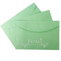 Fumi ซองการ์ดแต่งงาน 4.25x6.25 นิ้ว 200 ซอง ฝาโค้งหยัก (สีเขียว)