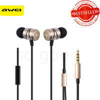 [ส่งเร็วพิเศษ!] Awei หูฟัง Q5i In-Ear Earphone 3.5mm Jack Universal Smart Earphone  (gold/black)