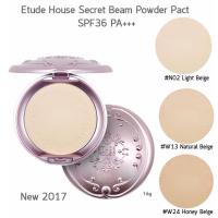 Etude House Secret Beam Powder Pact SPF 36 PA+++ 16 g แป้งเนื้อบางเบาประกายวิ้ง (#W24 Honey Pearl Beige สำหรับผิวเข้ม)