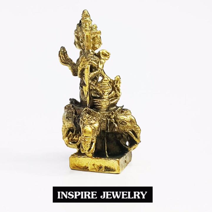 inspire-jewelry-บูชาพระพรหมทรงช้างเอราวัณ-ขนาด-2x3-5cm-หล่อจากทองเหลืองพระพรหม-หรือ-ท้าวมหาพรหม-พระพรหมคือผู้สร้างโลกและสรรพชีวิตทั้งหลาย-ผู้บูชาพระพรหมจะได้รับพรด้านความสำเร็จ-ขอพรใดก็สมปรารถนาทุกประ
