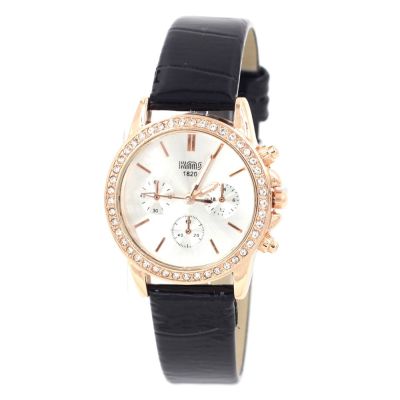 [ราคาพิเศษโละสต็อก!คละสีส่ง]Sevenlight นาฬิกาข้อมือผู้หญิง  รุ่น  WP8078 (Black/ Pink Gold)
