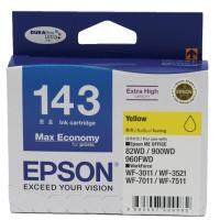 Epson 143 Y หมึกแท้ สีเหลือง จำนวน 1 ชิ้น ใช้กับพริ้นเตอร์อิงค์เจ็ท เอปสัน ME OFFICE 82WD/900WD/960FWD/WF-7011/7511/WF-3011/3521