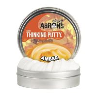 Crazy Aaron s Thinking Putty รุ่นเรืองแสงในที่มืด Amber ไม่ใช่สไลม์ มี มอก. ดินน้ำมันวิทยาศาสตร์ ไม่มีวันแห้ง พัฒนากล้ามเนื้อมือ