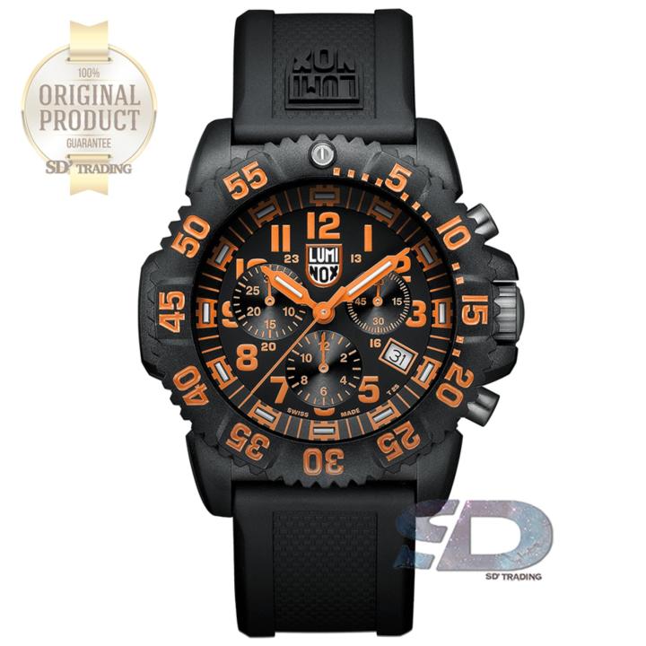 luminox-รับประกันศูนย์-2ปี-nbsp-man-watch-navy-seal-colormark-chrono-3080-series-รุ่น-3089-black-orange