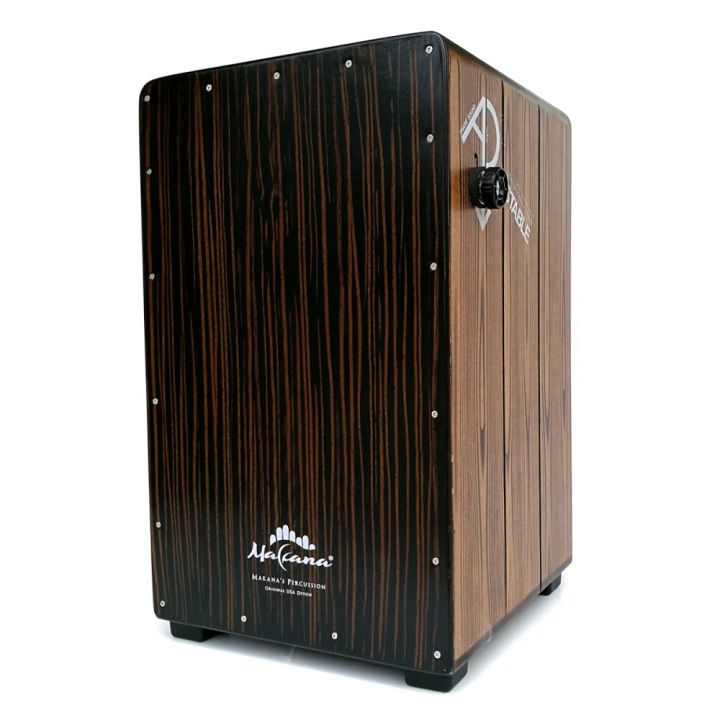 คาฮอง-makana-cajon-กลองคาฮอง-รุ่น-ad03-snare-swith-on-off-mahogany-body-with-ebony-design-front-plate