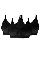 Perfect Bra ชุดชั้นในให้นมบุตร (Nursing Bra) ใส่ได้ตั้งแต่ตั้งครรภ์ แบบ Sport เชต 3 ตัว - สีดำ