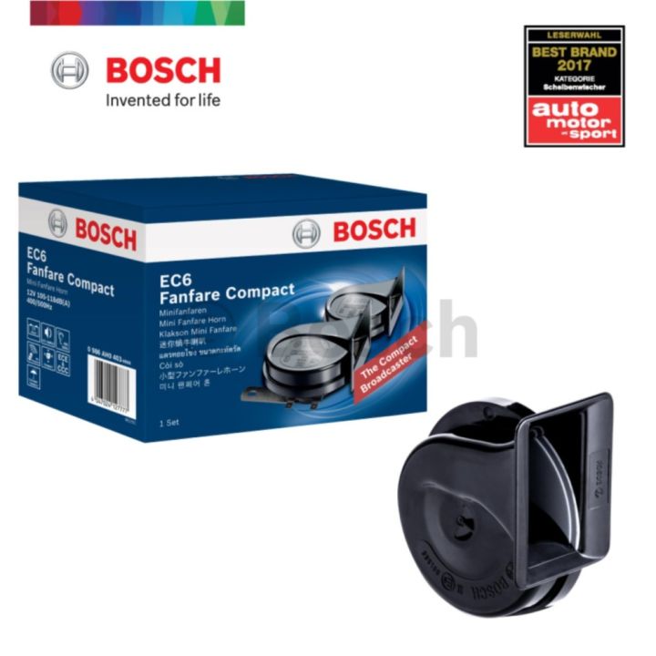 bosch-เเตรรถยนต์-และ-จักรยานยนต์-บ๊อช-ec6-วัสดุคุณภาพสูง-เสียงดี-ทนทาน