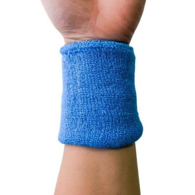G2G ปลอกรัดข้อมือซับเหงื่อ สำหรับออกกำลังกาย สีฟ้า (Blue)