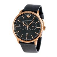 นาฬิกาข้อมือผู้ชาย Emporio Armani Classic Chronograph Leather Mens Watch