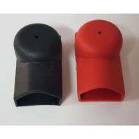 ยางหุ้มขั้วแบตเตอรี่คู่ แดง-ดำ ขนาดสายไฟ โตนอก 25mm. ( 2 คู่ ) Black and red plastic battery terminal cover