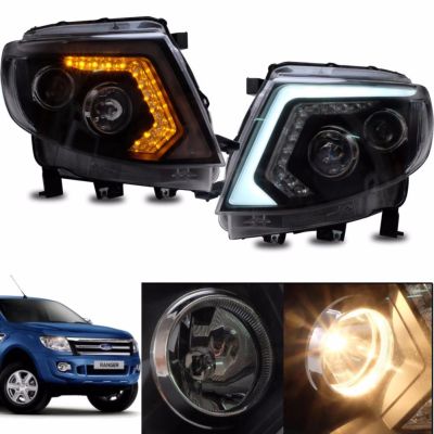 ชุดไฟหน้า Projector LED สำหรับรถ Ford Ranger T6 XLT 2011-2015 2 ดวง (ซ้าย+ขวา)