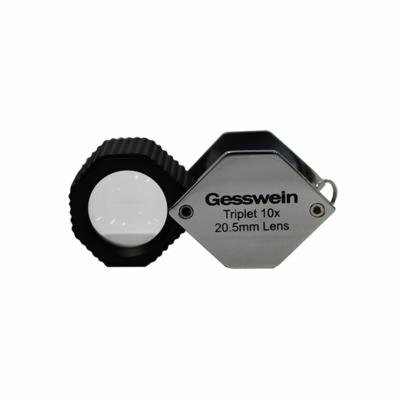 Gesswein Loupe Triplet 10x 20.5MM Chrome Rubber Grip