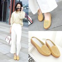 2017 Hot Sell Womens Sandals Summer Hollow Out Slipper Woman Flats Round Toe Low Heel Casual Slides for Women(beige) - intl