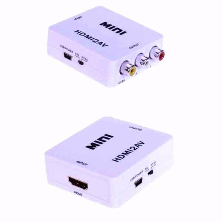 hdmi-to-av-converter-full-hd-ตัวแปลงสัญญาณ-สีขาว-ฟรี-สาย-hdmi-1-8m-สายถัก-สีดำ