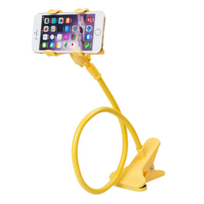KAKUDOS Holder Lazy Style ขาจับมือถือ ที่หนีบสมาร์โฟน แท่นวางไอโฟน แบบหนีบ (สีเหลือง)