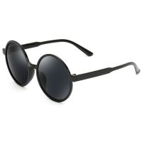 Fashion Sunglasses Retro Round Mirror แว่นกันแดดทรงกลม รุ่น F&amp;S-938(Black)