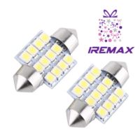 iRemax 2pcs 12V 12SMD LED Bulbs Car Reading Lights Light White