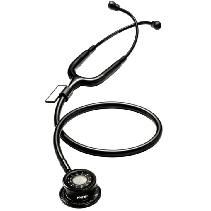 mdf740-bo-stethoscope-pulse-time-blackout-หูฟังทางการแพทย์-pulse-time-มีนาฬิกาดิจิตอล-สีดำล้วน
