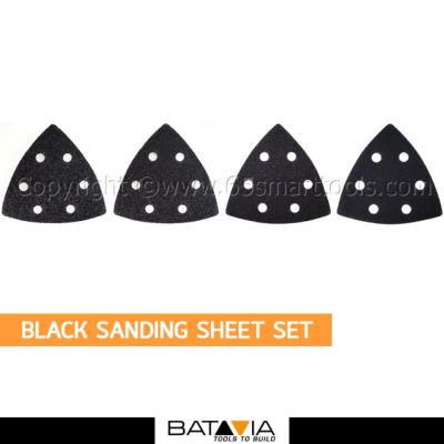 Batavia Multi-Tool ชุดแผ่นขัดกระดาษทรายดำพรีเมียร์ เบอร์ 60-240 (Black Sanding Sheet Set) 12แผ่น