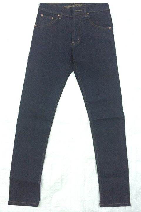 golden-zebra-jeans-กางเกงยีนส์-ทรงเดฟ-รุ่น-ผ้ายืดปักเดฟบลู-430-db-blue