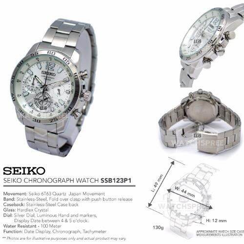 seiko-นาฬิกาข้อมือชาย-chronograph-stainless-steel-ssb123p1