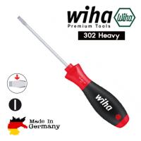 Wiha 302 ไขควงปากแบนด้ามนิ่ม ดำ-แดง งานหนัก No.00708 ขนาด 8.0x274mm.