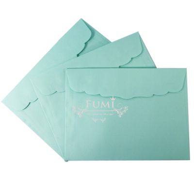 Fumi ซองการ์ดแต่งงาน 5.25x7.25 นิ้ว 500 ซอง ฝาโค้งหยัก (สีฟ้า)