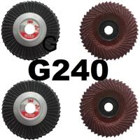 3M (4 แผ่น) เบอร์ 240 จานทรายหลังอ่อนแบบเรียงซ้อน ขนาด 4 นิ้ว Rigid Flap Disc Grinding