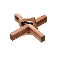 Wood Toy ของเล่นไม้   ไม้เหวี่ยง Square in X เกมไม้ ของเล่นเสริมพัฒนาการ เกมสำหรับครอบครัว