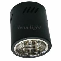 Leon Light โคมไฟ ดาวน์ไลท์ติดลอย ทรงกลม 1xE27 LDC-605 BK (5นิ้ว)