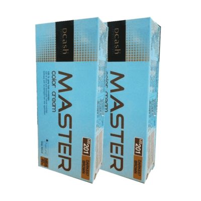 DCASH Master Color Cream ดีแคช มาสเตอร์ ครีมเปลี่ยนสีผม 60 g. (MB201สีน้ำตาลเข้มจัด) 2 กล่อง