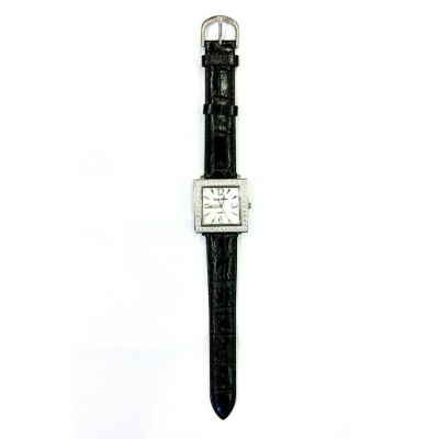 Royal Crown นาฬิกาประดับเพชรสวยงาม สำหรับสุภาพสตรี สายหนัง รุ่น 3637-bl (Black)