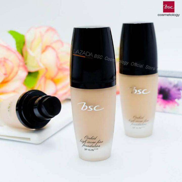 bsc-orchid-high-cover-fine-foundation-spf-45-pa-สี-c2-ผิวสองสี-รองพื้นเนื้อนุ่มละมุน-เกลี่ยง่าย-ผสานเทคโนโลยีคุณค่าแห่งการบำรุงผิวให้แน่น-เต่งตึง-อย่างมีสุขภาพดี-ช่วยเติมความชุ่มชื่นให้ผิว-มอบผิวที่เร