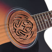 กีตาร์ไม้ Soundhole ปกคลุมหลุมเสียงบล็อกข้อเสนอแนะ BUFFER ไม้มะฮอกกานีสำหรับ EQ กีตาร์อะคูสติกกีต้าร์พื้นบ้าน ^ - นานาชาติ